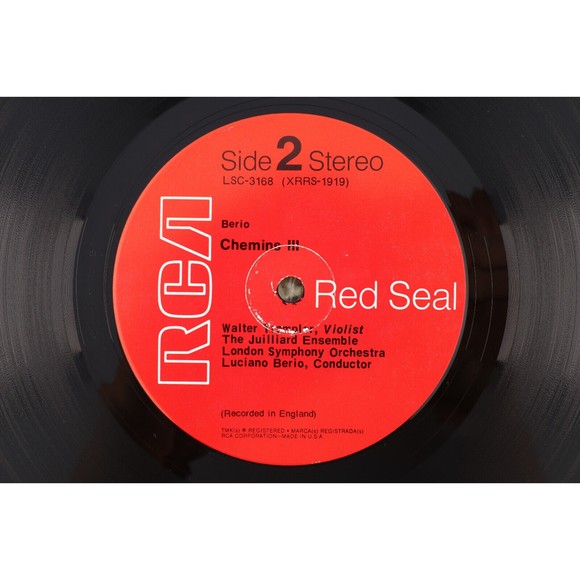 Berio, Walter Trampler, Sequenza VI/Chemins II/Chemins III 1970 LP Vinyl Record - Picture 7 of 10